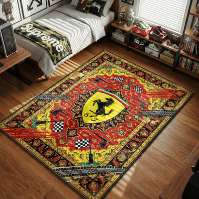Ferrari Prancing Horse Rug - Motorsport Mat