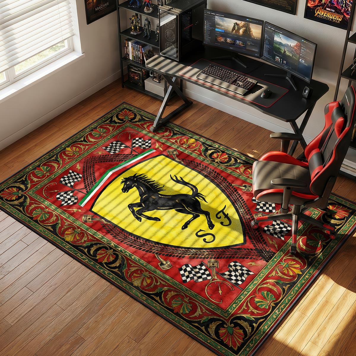 Ferrari Scuderia Shield Motorsport rug — main product view