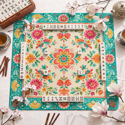 Fiesta Bird Mahjong Mat - Mah Jongg Table Mat
