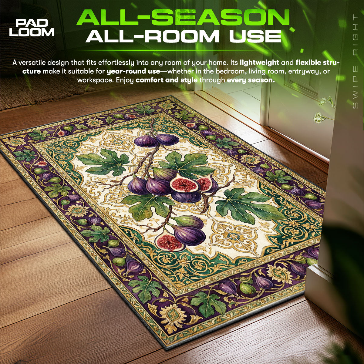 Detailed close-up of Fig rug pattern