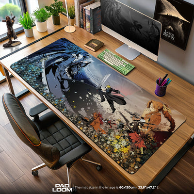 Final Fantasy Cloud vs Sephiroth Mouse Pad, Game Gaming Desk Mat