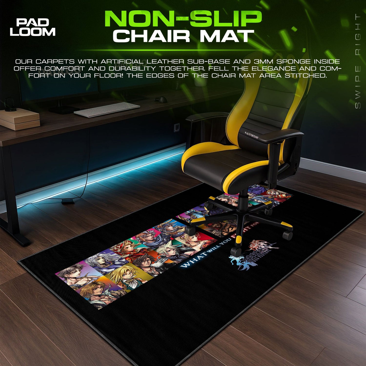 Final Fantasy Dissidia Heroes & Villains Mouse Pad, Game Desk Mat Padloom