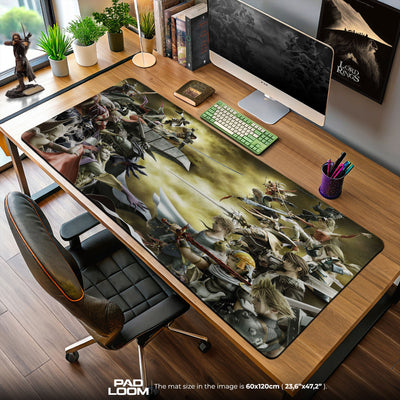 Final Fantasy Heroes vs Villains Mouse Pad, Game Desk Mat