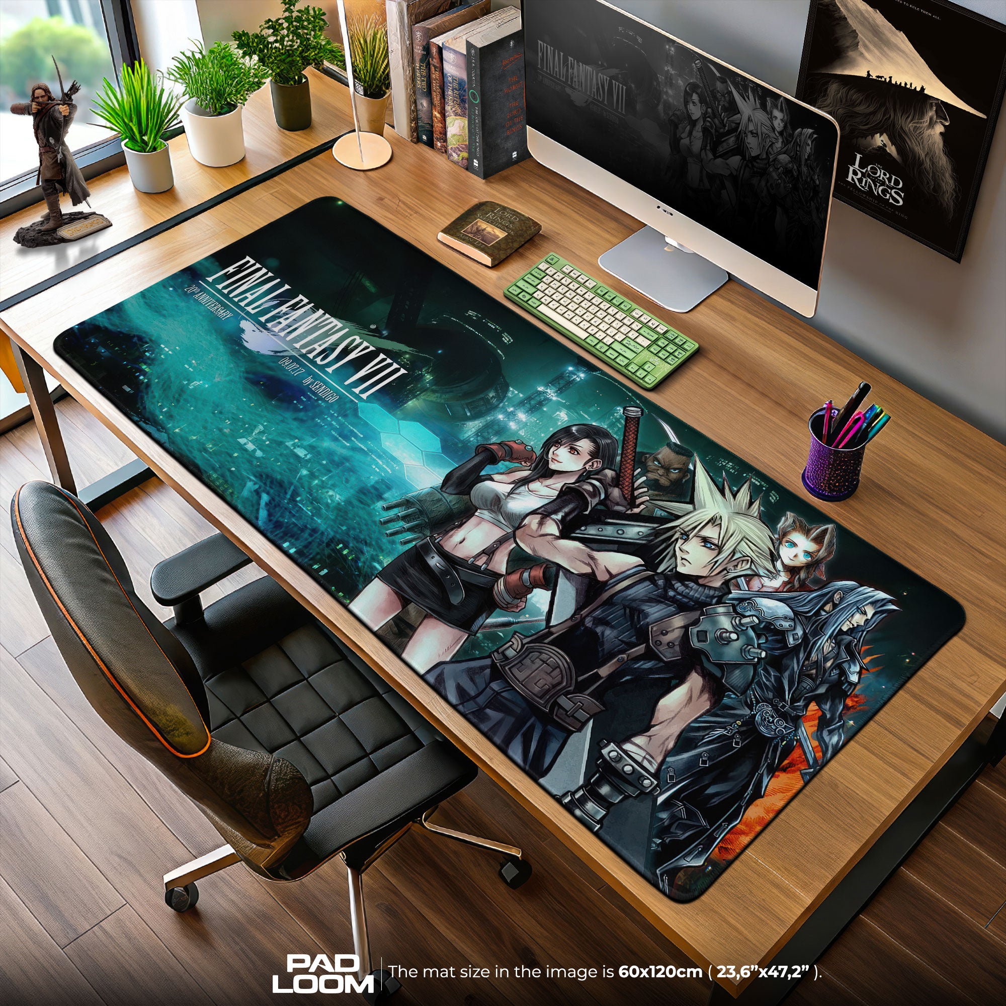 Final Fantasy VII Anniversary Mouse Pad, Game Anime Desk Mat