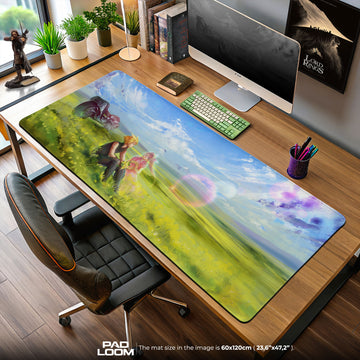 Final Fantasy VII Cloud & Aerith Field Mouse Pad, Game Anime Desk Mat