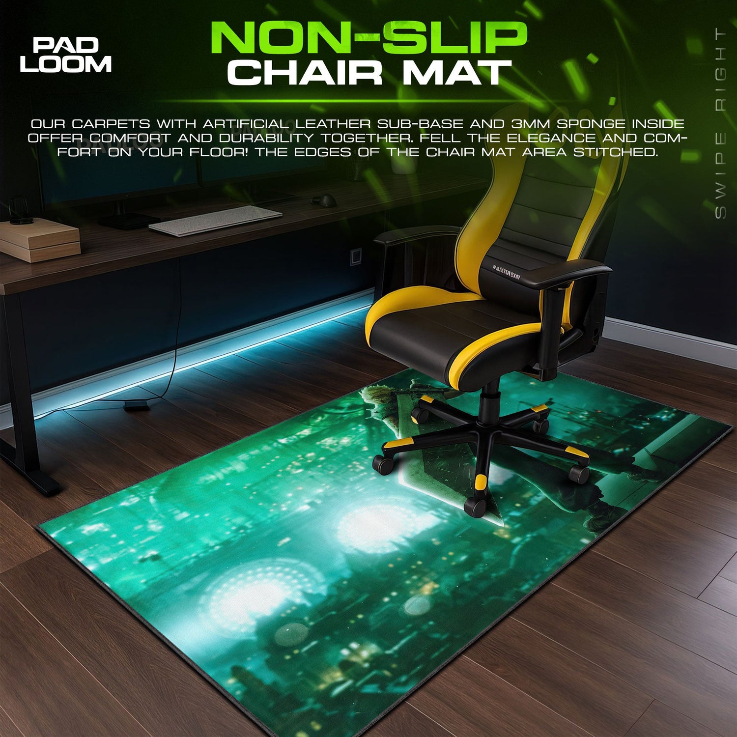 Final Fantasy VII Cloud Buster Sword Mouse Pad, Game Desk Mat Padloom