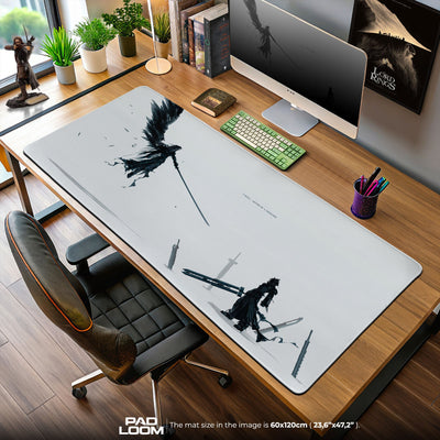 Final Fantasy VII Sephiroth vs Cloud Mouse Pad, Game Anime Desk Mat