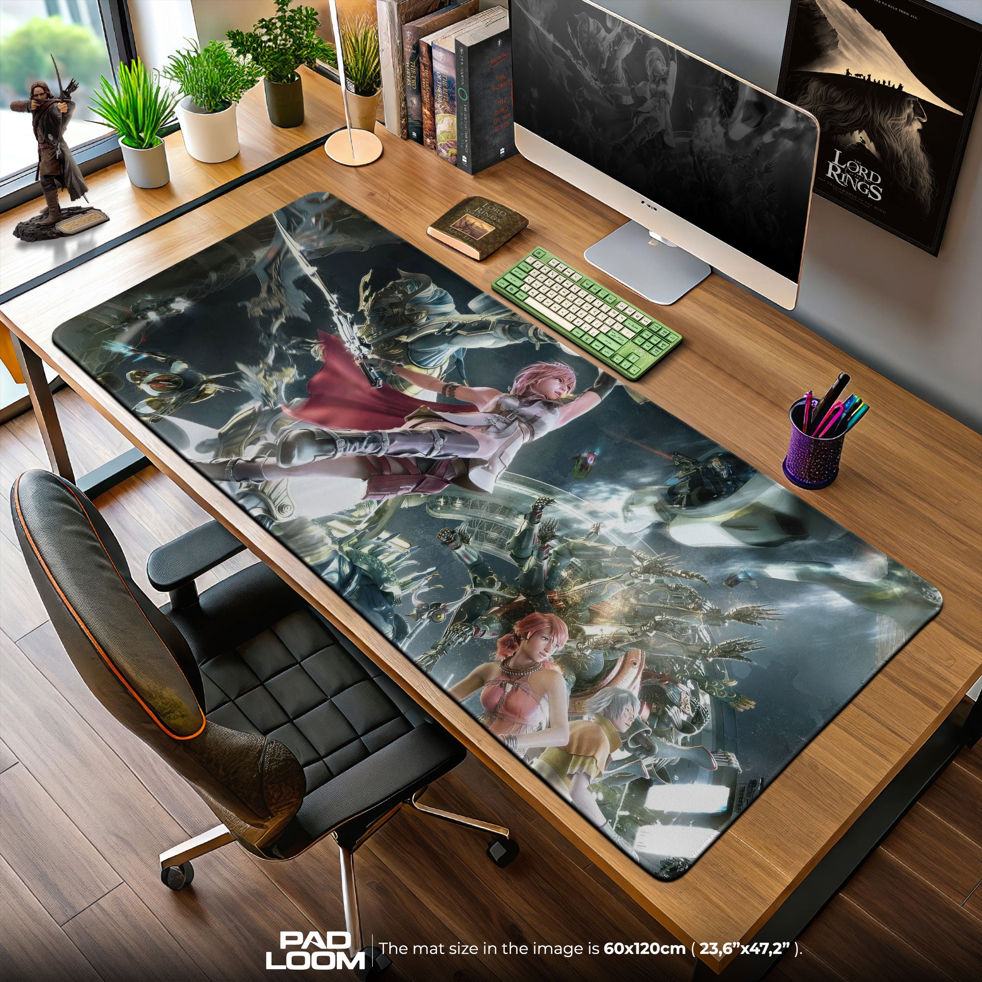 Final Fantasy XIII Lightning Battle Mouse Pad, Game Desk Mat