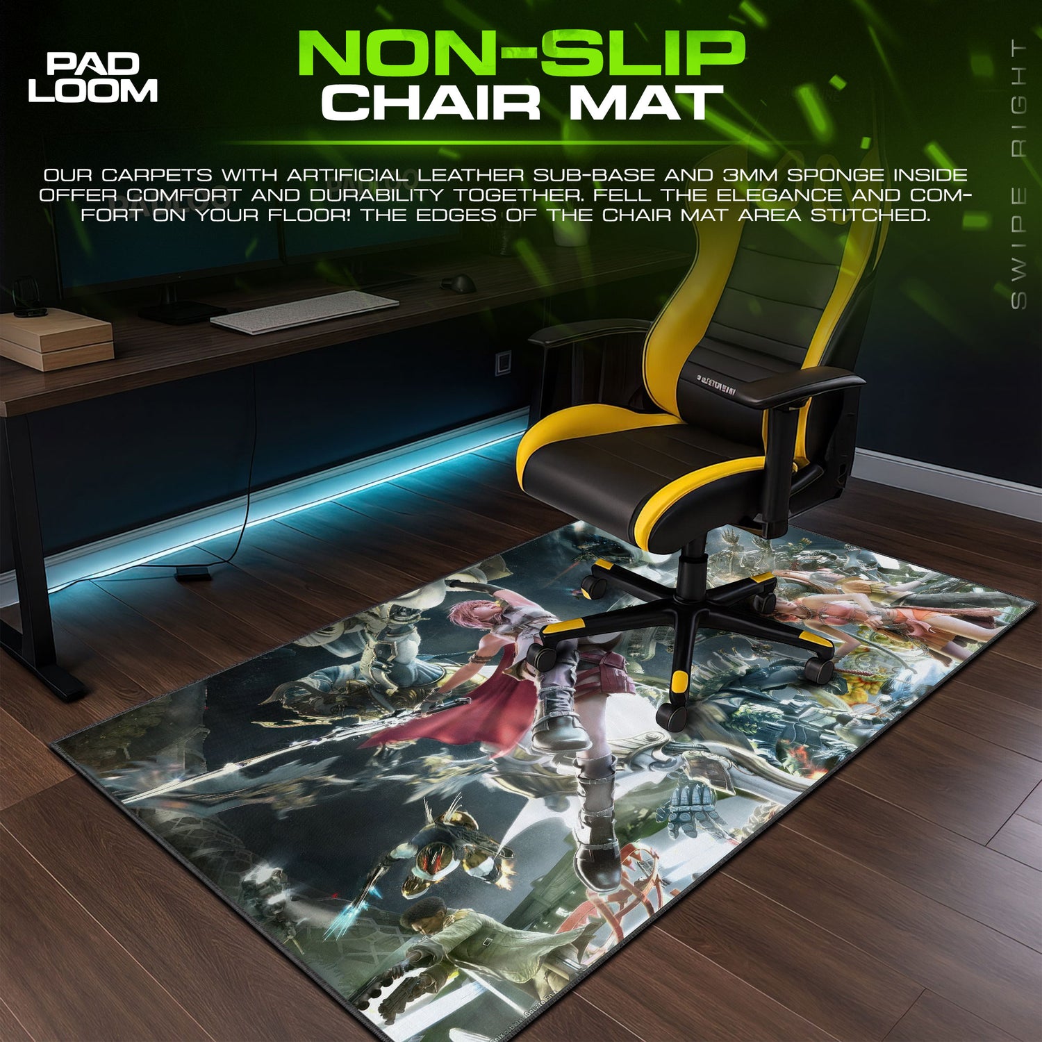 Final desk mat showing full Fantasy artwork
