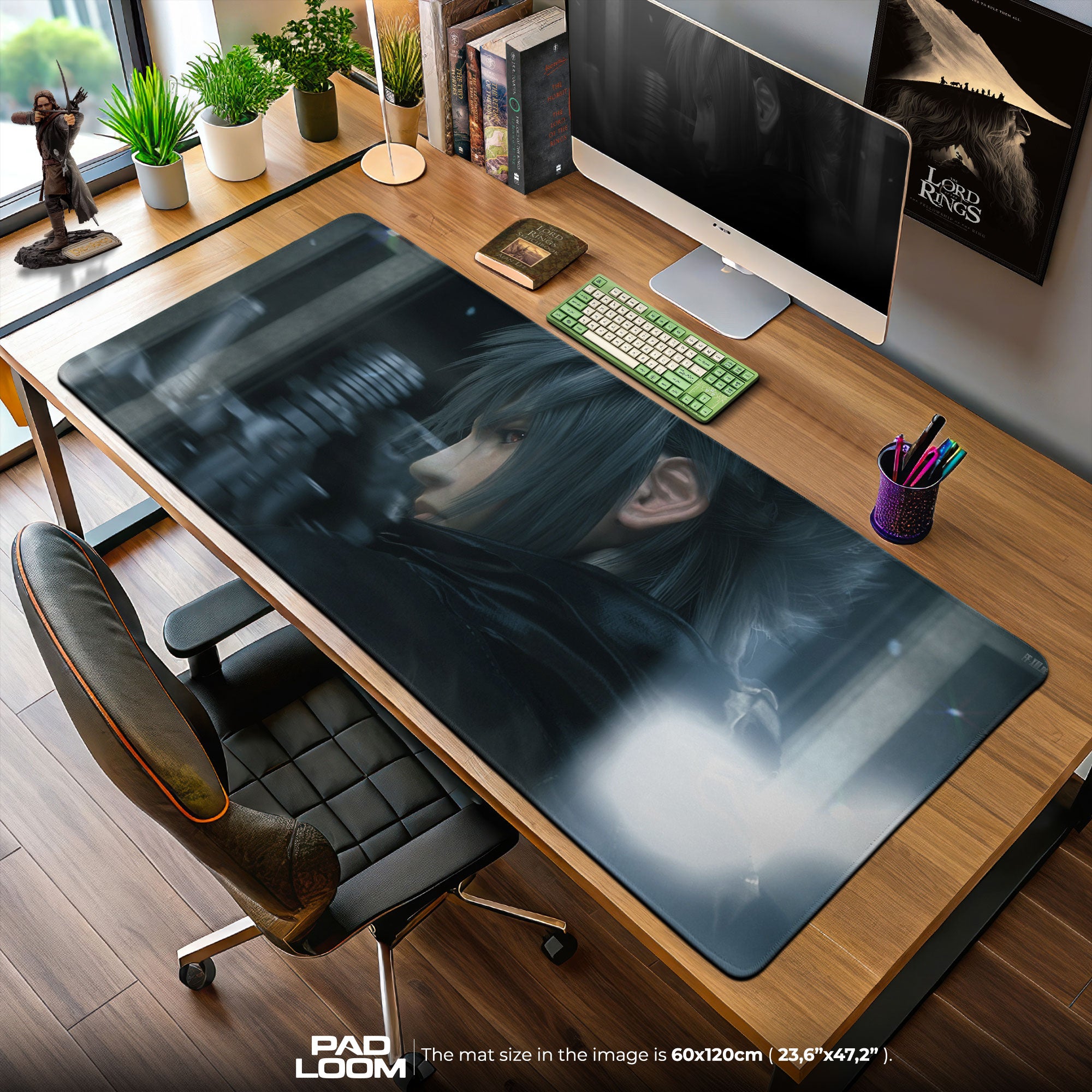 Final Fantasy XV Noctis Profile Mouse Pad, Game Anime Desk Mat