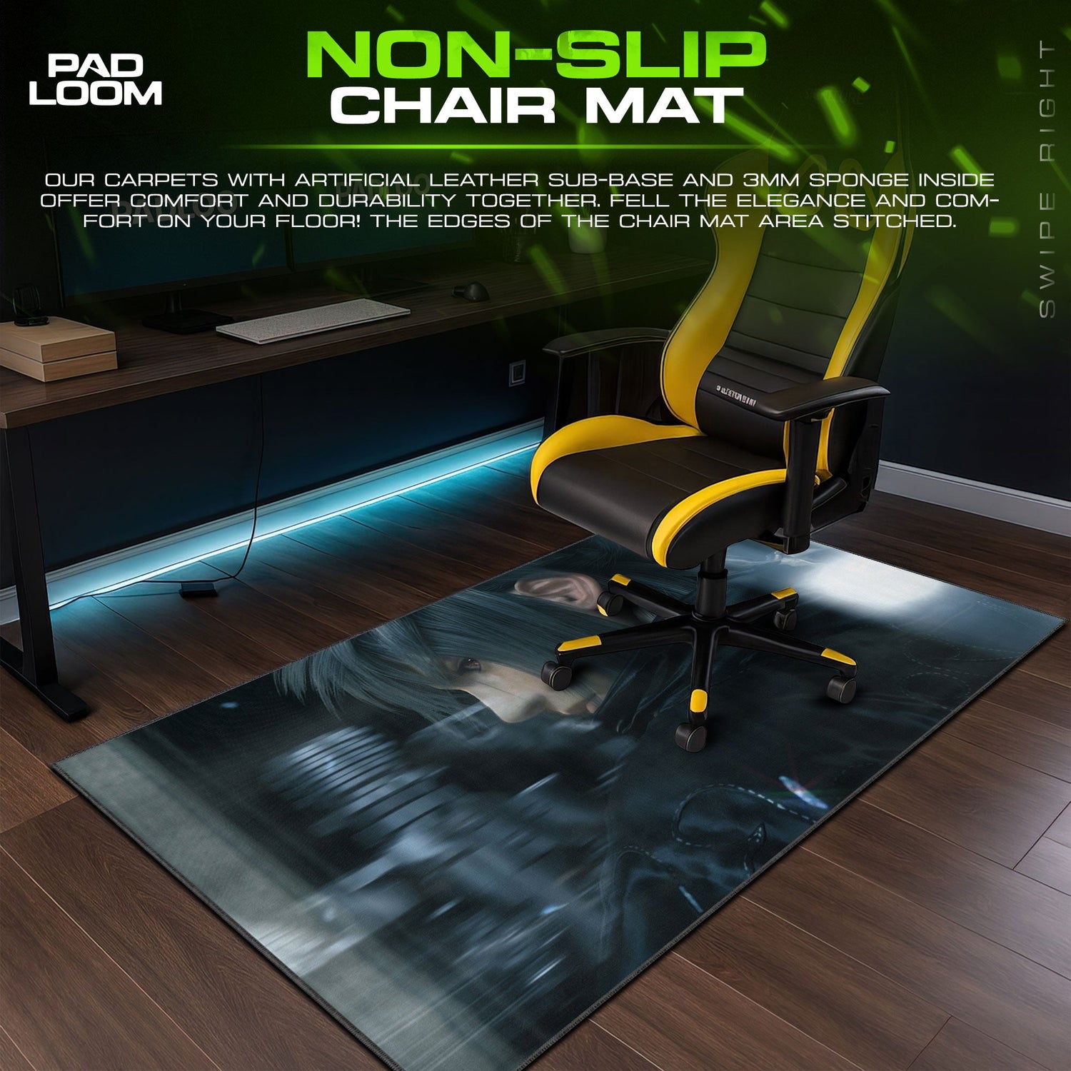 Final Fantasy XV Noctis Profile Mouse Pad, Game Anime Desk Mat Padloom