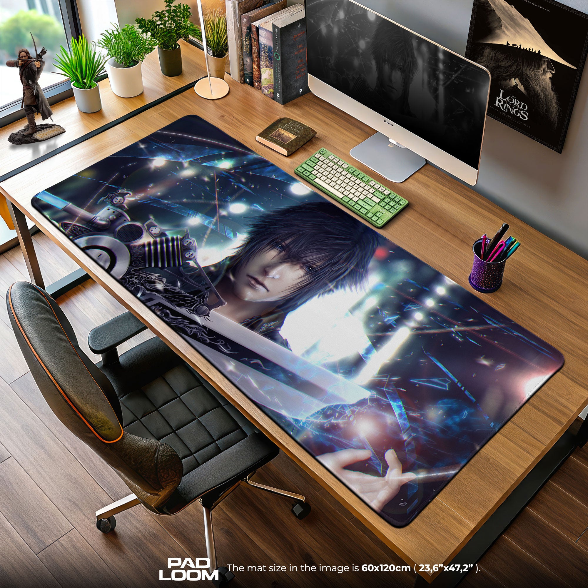 Final Fantasy XV Noctis Sword of Light Mouse Pad, Game Desk Mat