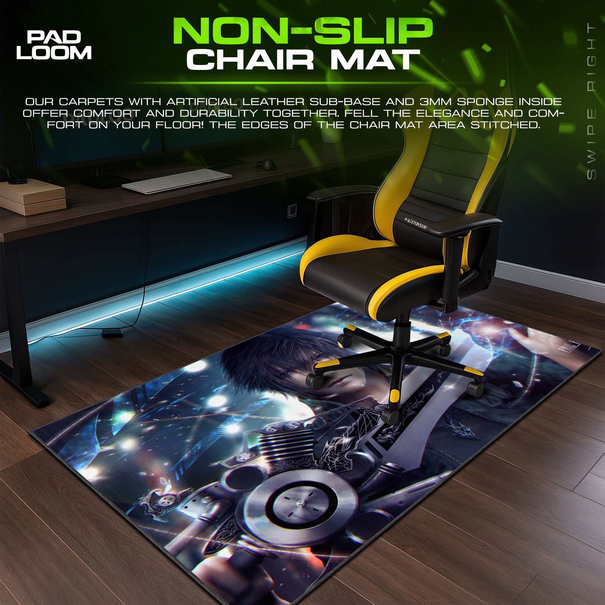 Final Fantasy XV Noctis Sword of Light Mouse Pad, Game Desk Mat