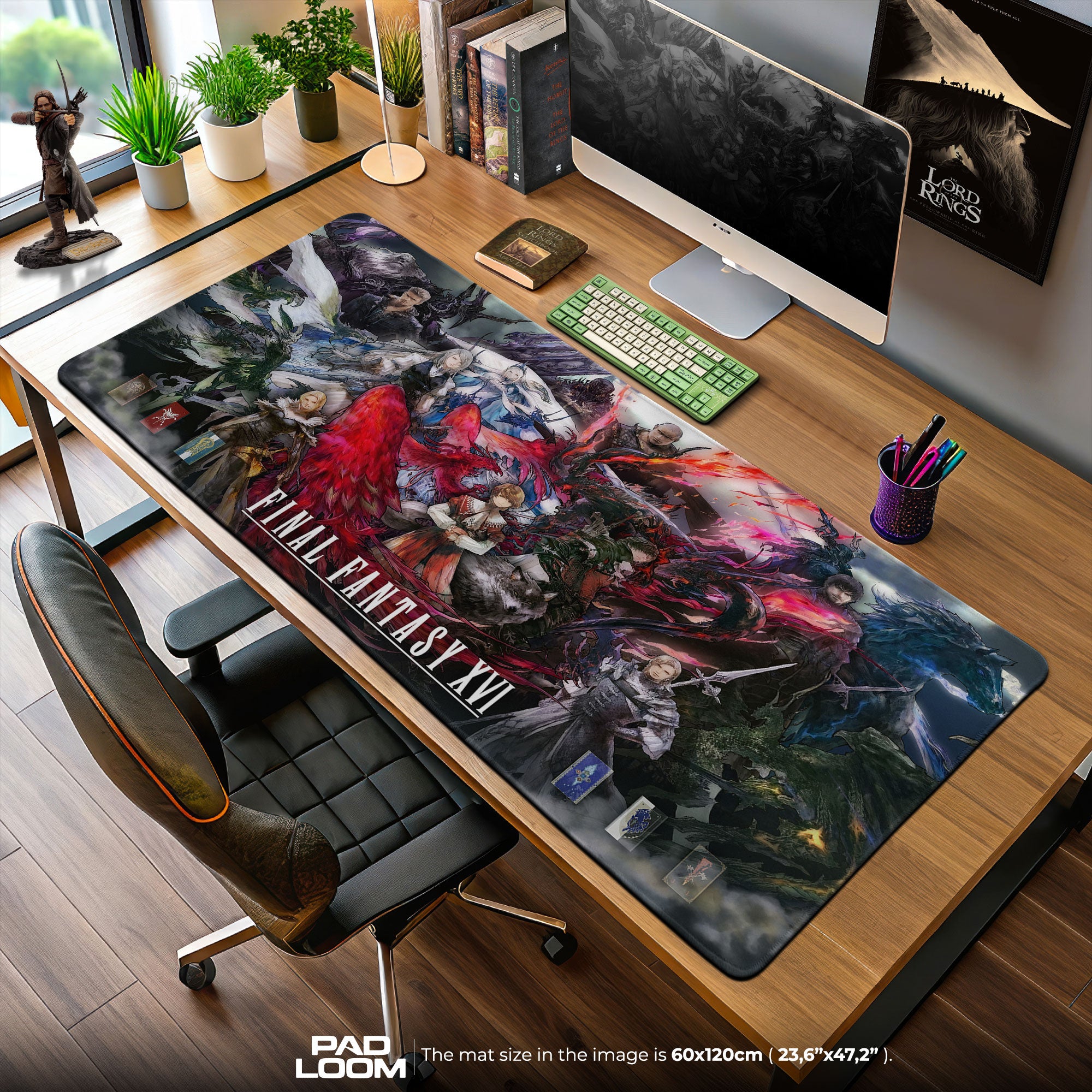 Final Fantasy XVI Eikons & Dominants Mouse Pad – Epic Valisthea Battle Desk Mat