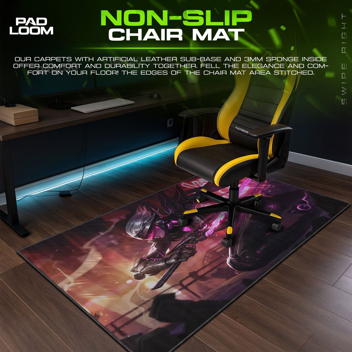 Fiora Project Skin Mouse Pad, League of Legends Gaming Desk Mat Padloom