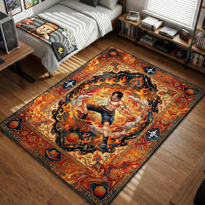 Fire Fist Ace Rug - One Piece Chair Mat