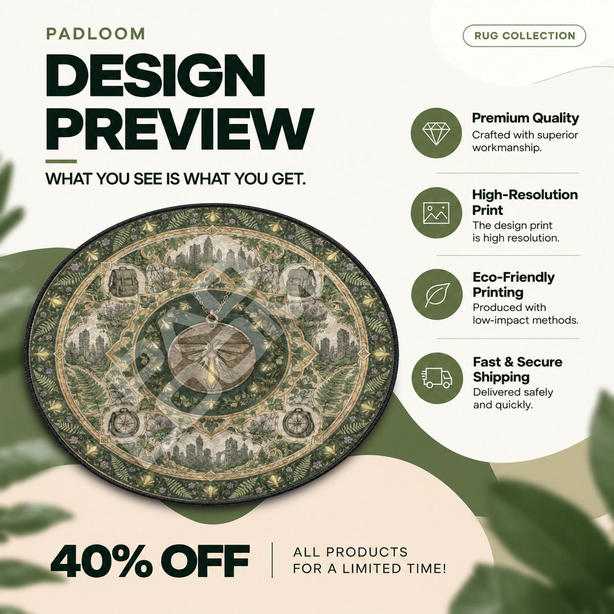 Firefly Pendant Round Rug - The Last of Us Chair Mat