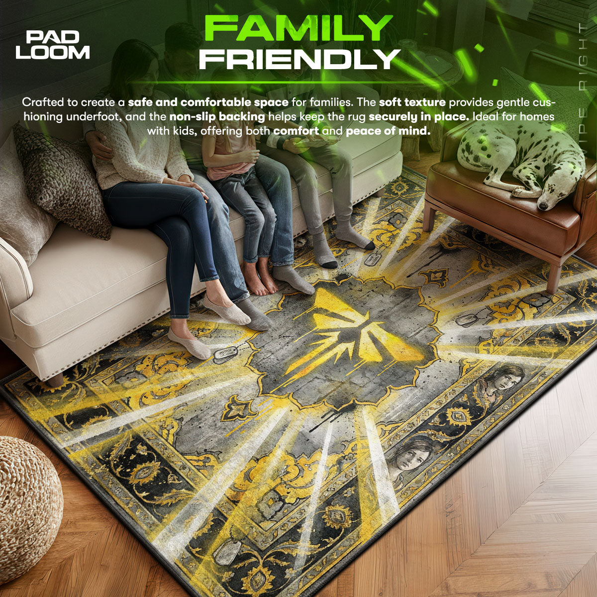 Firefly Symbol Graffiti Rug - The Last of Us Chair Mat