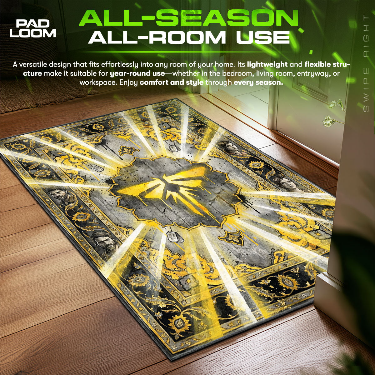 Firefly Symbol Graffiti Rug - The Last of Us Chair Mat