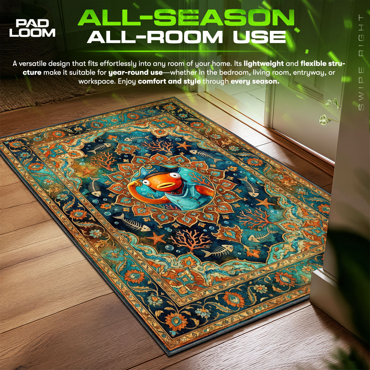 Fishstick Pirate Coral Rug - Fortnite Chair Mat