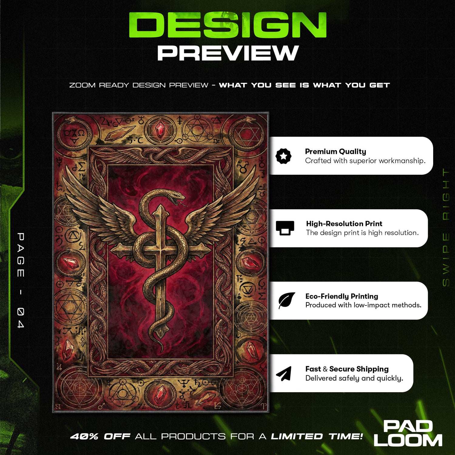 Chair character design printed on rug