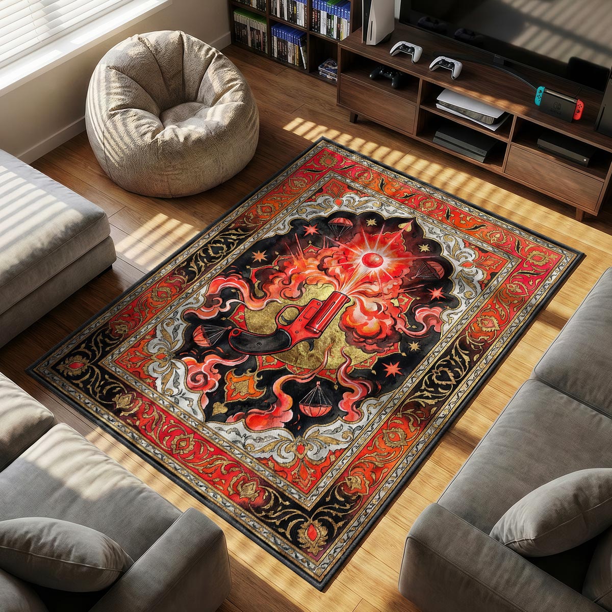 Flare Gun Airdrop Rug - PUBG Chair Mat