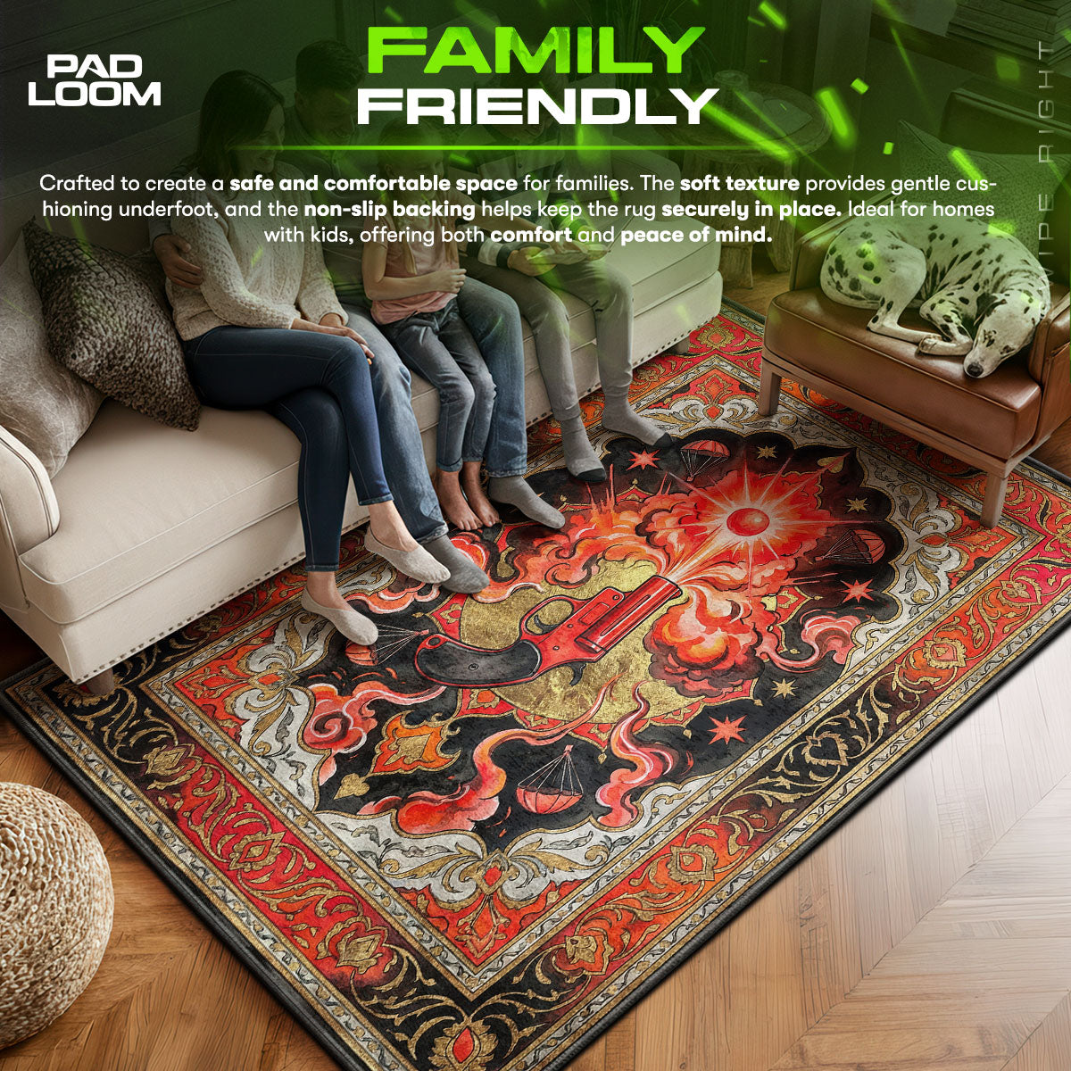 Flare Gun Airdrop Rug - PUBG Chair Mat