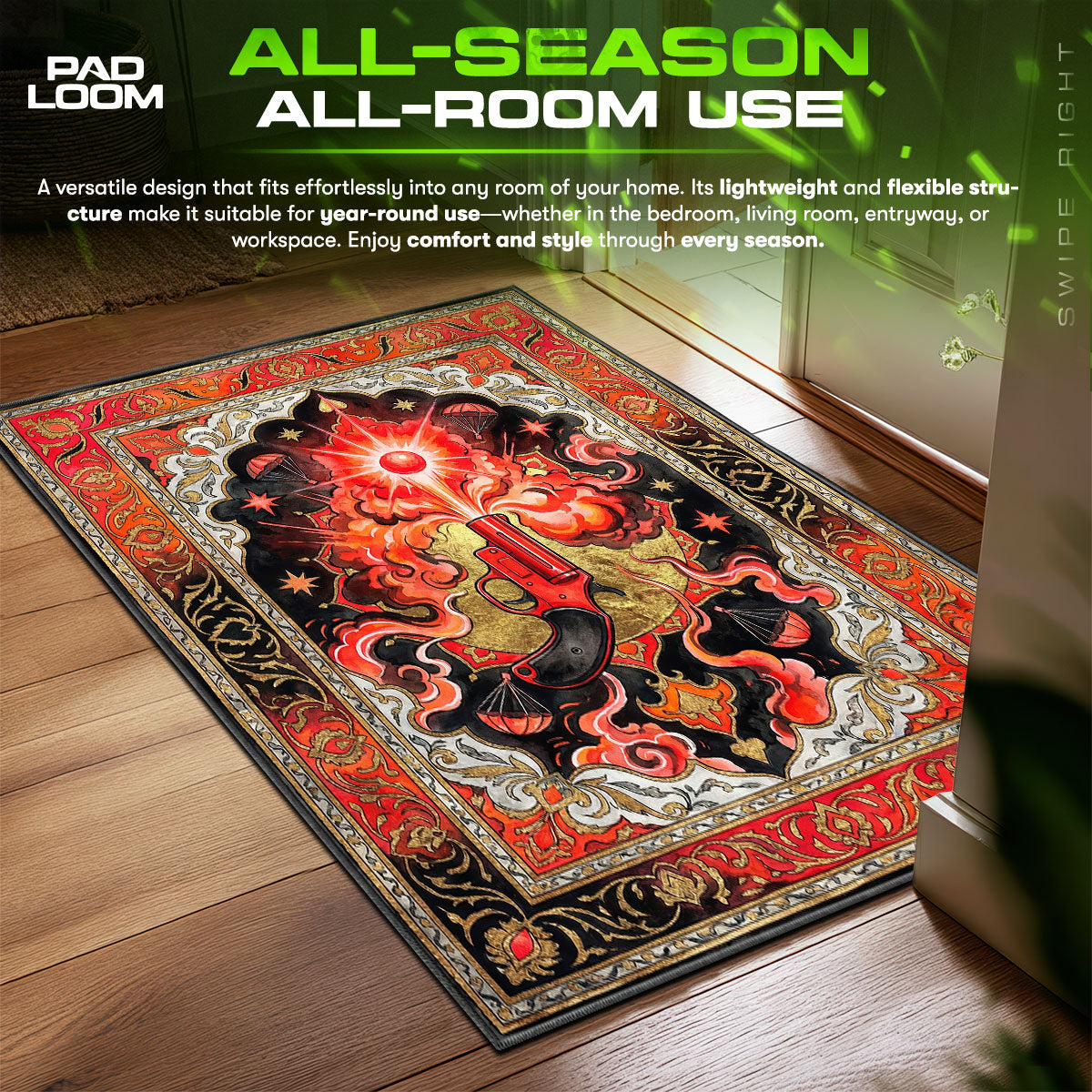 Flare Gun Airdrop Rug - PUBG Chair Mat