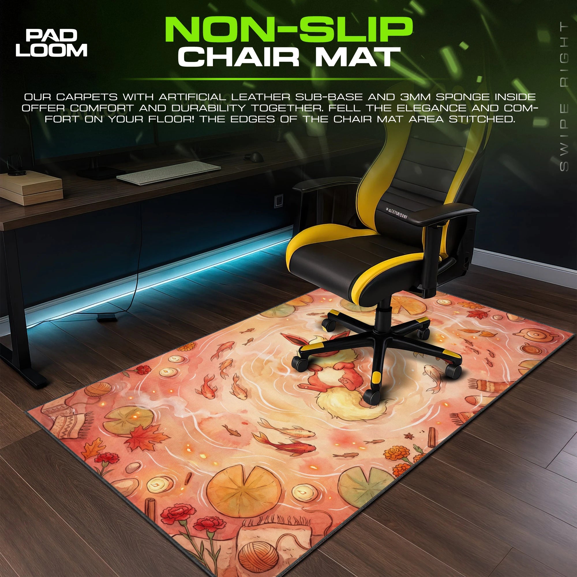 Flareon Hearth Pond Mouse Pad - Pokemon Desk Mat