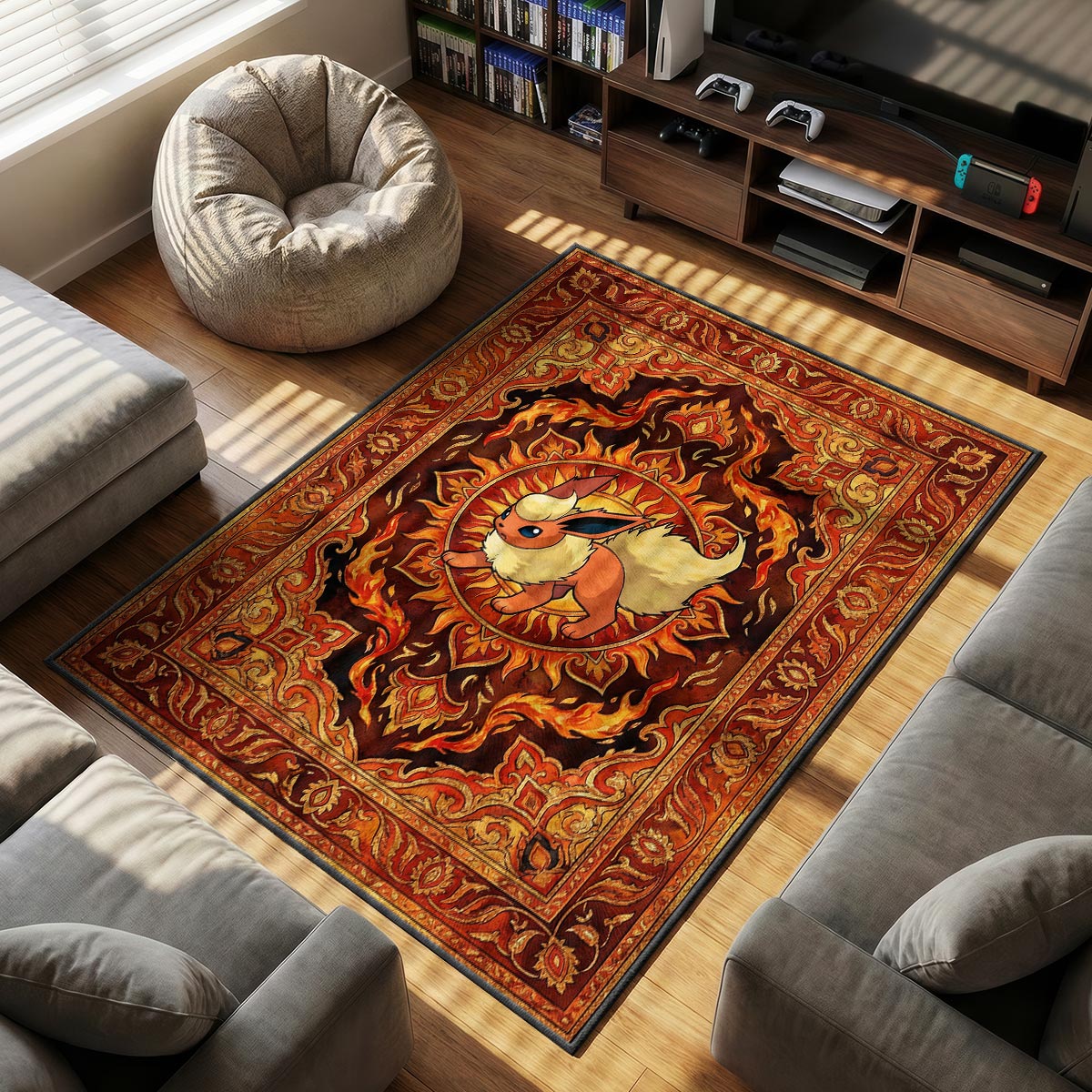 Flareon Inferno Chair rug — main product view