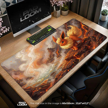 Flareon Lava Ember Mouse Pad - Pokemon Desk Mat