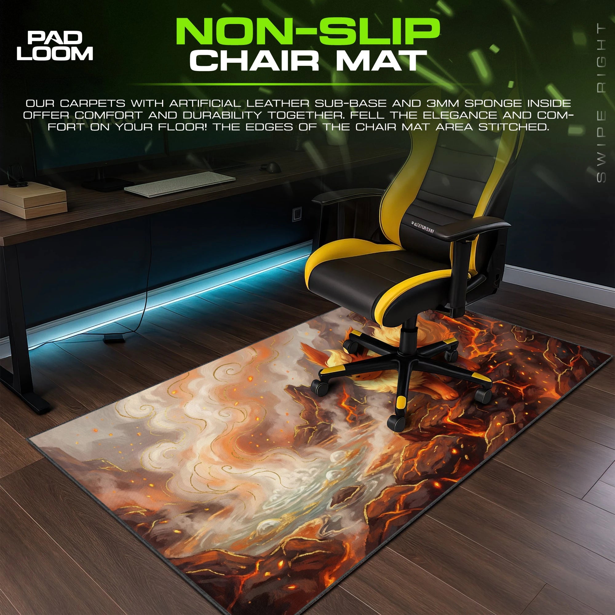 Flareon Lava Ember Mouse Pad - Pokemon Desk Mat