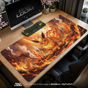 Flareon Molten Moon Mouse Pad - Pokemon Desk Mat
