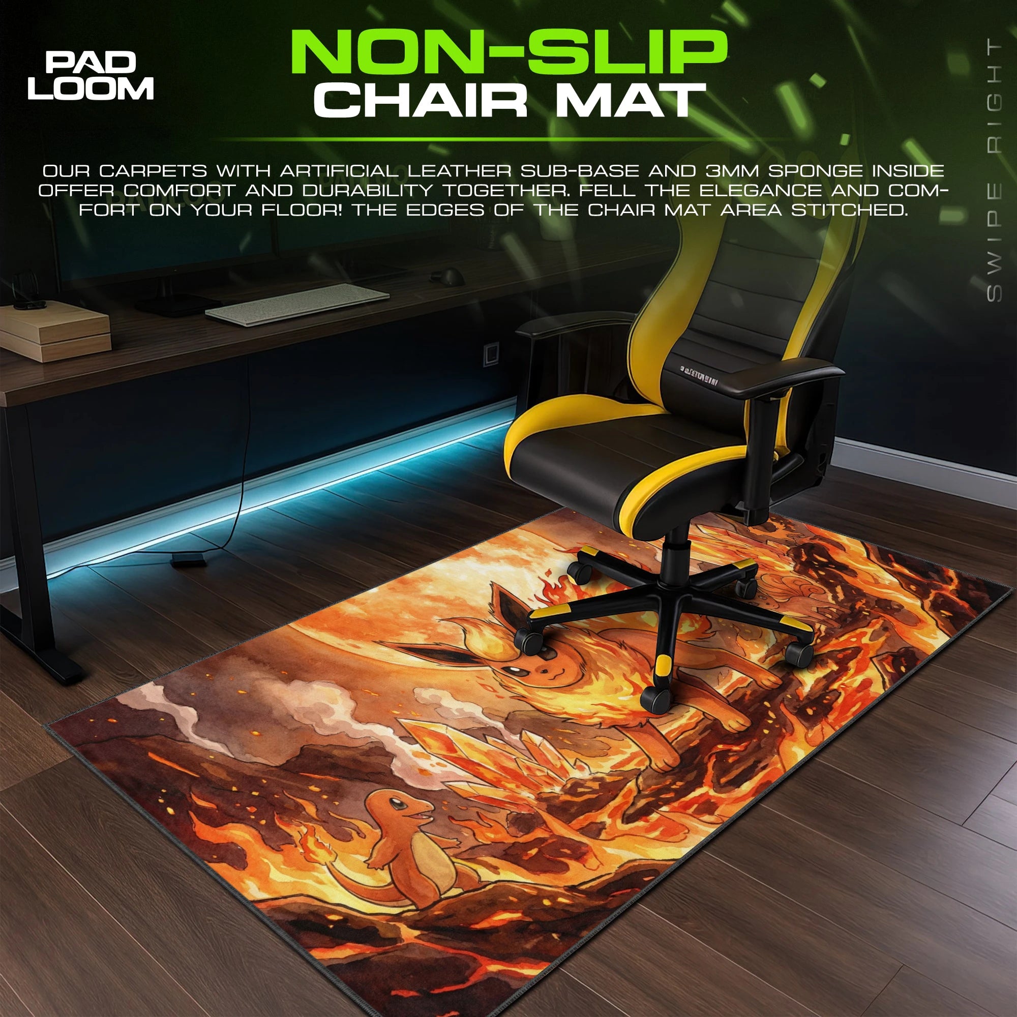 Flareon Molten Moon Mouse Pad - Pokemon Desk Mat