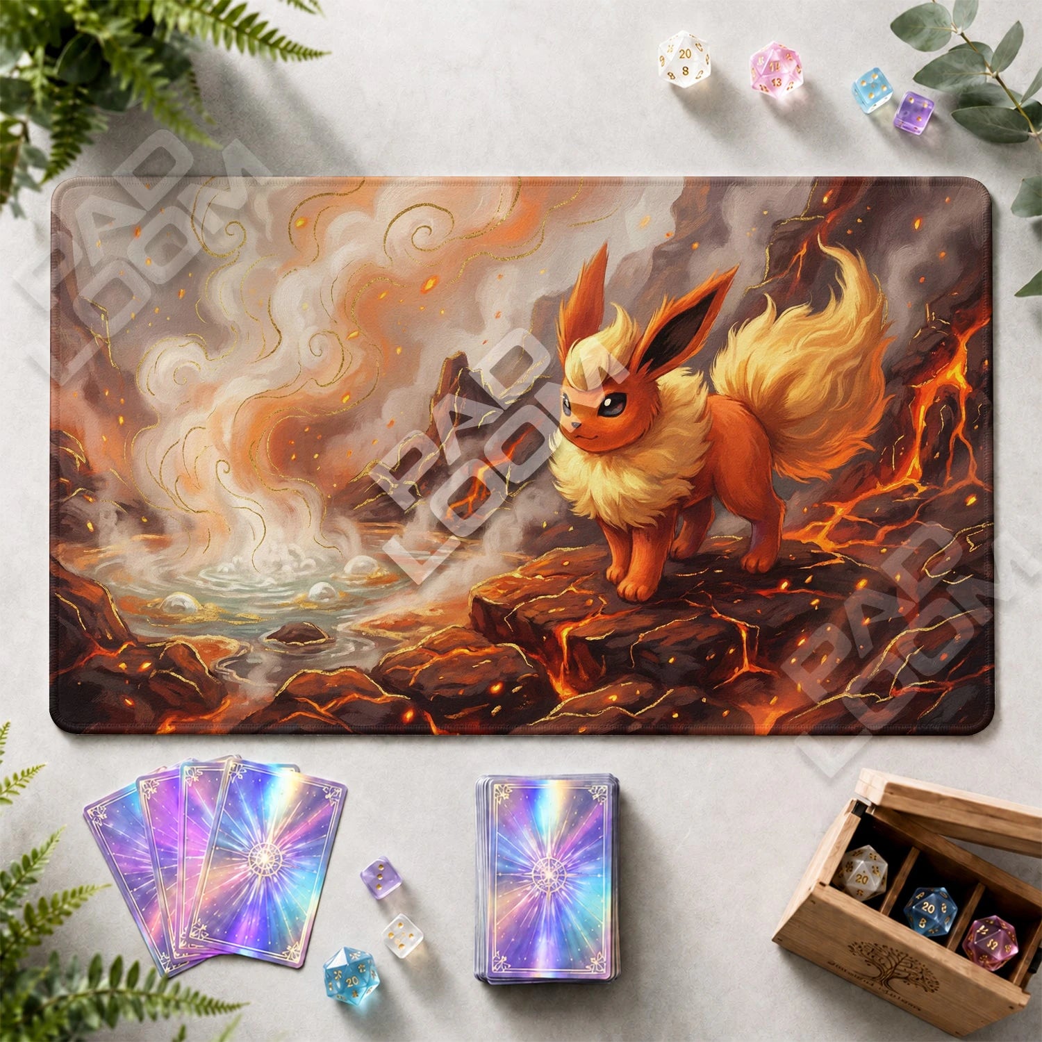 Flareon Volcano Playmat - Pokemon TCG Mat
