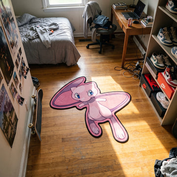 Floating Mew Rug - Shaped Anime Area Rug