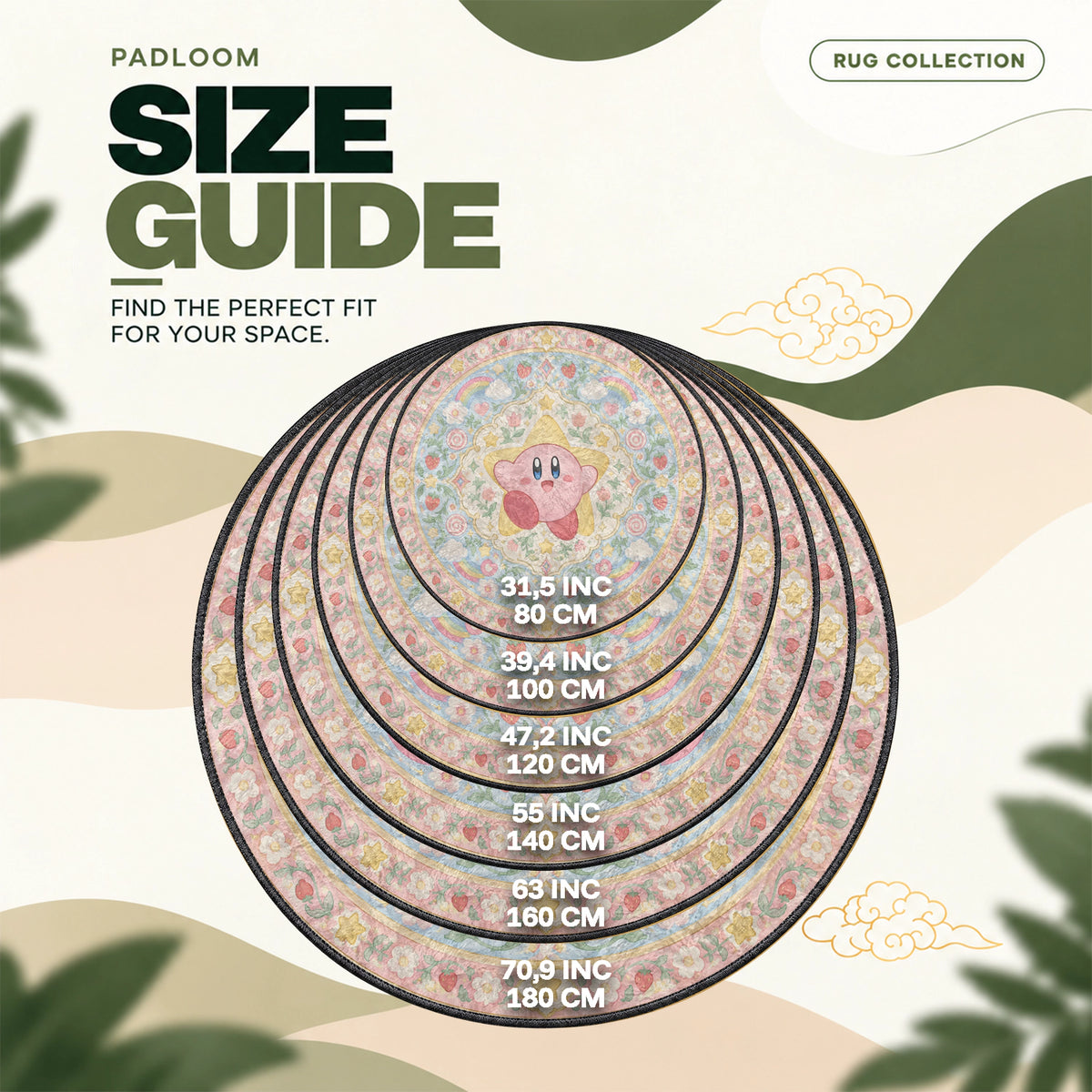 Floating Star Round Rug - Kirby Chair Mat
