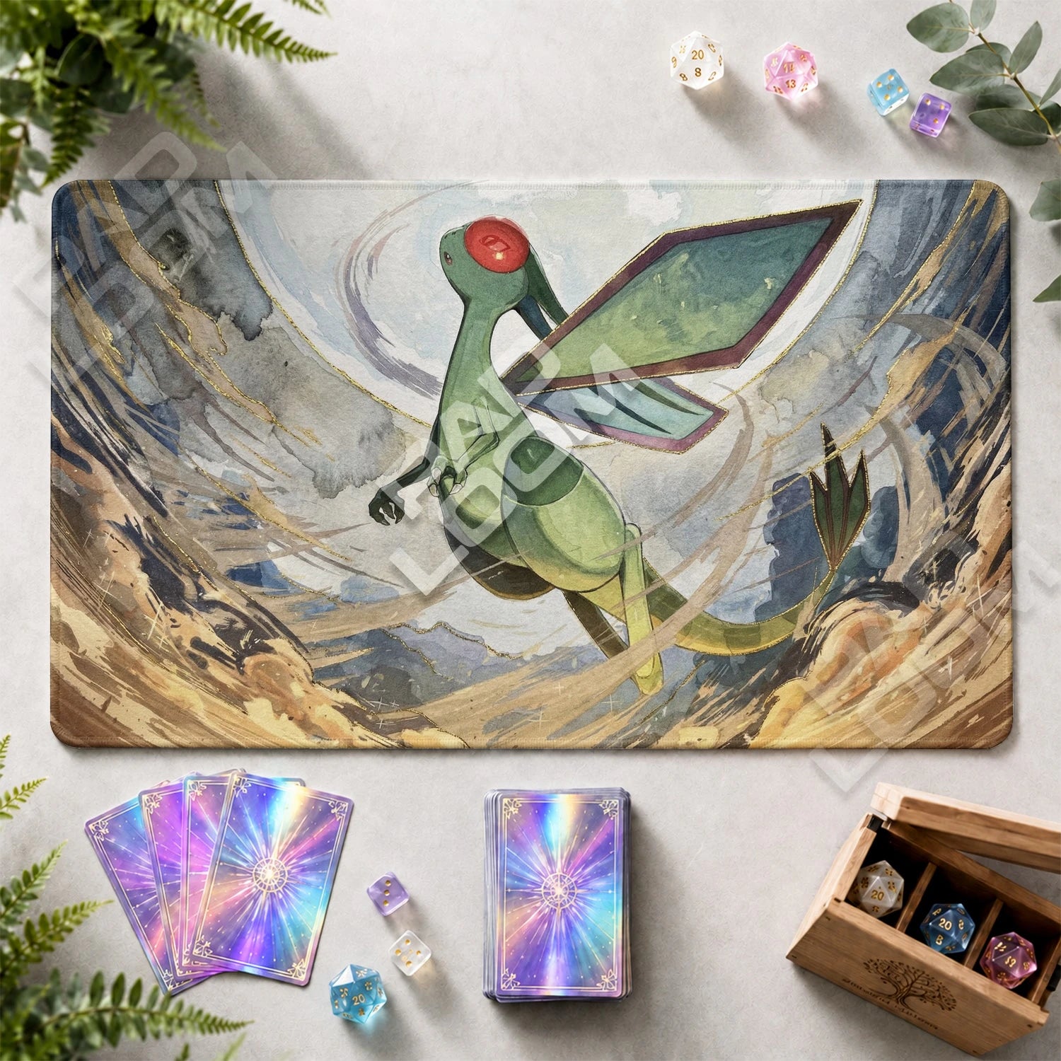 Flygon Desert Playmat - Pokemon TCG Mat - view 2