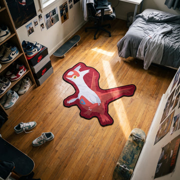Flying Latias Rug - Shaped Anime Area Rug