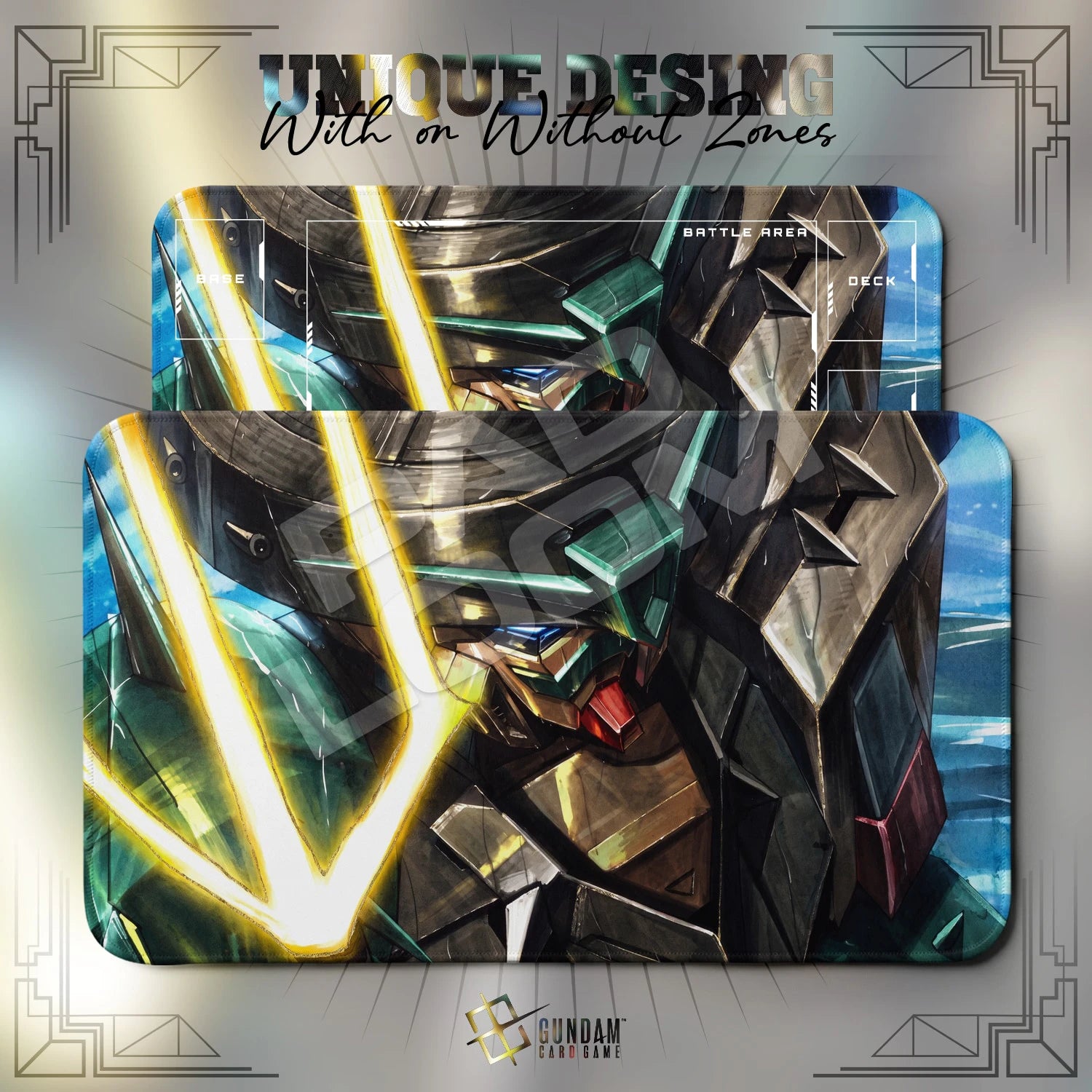 Forbidden Trident Playmat - Gundam TCG Card Game Mat