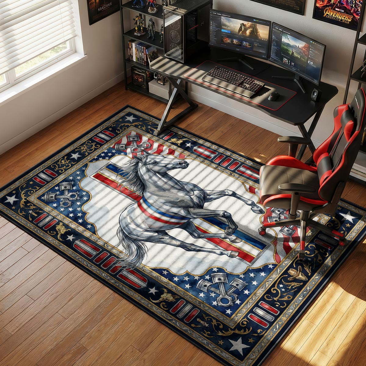 Ford Mustang Logo Muscle Floor rug — main product view