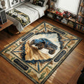 Ford Raptor desert dune jump blue and sand hypebeast area rug