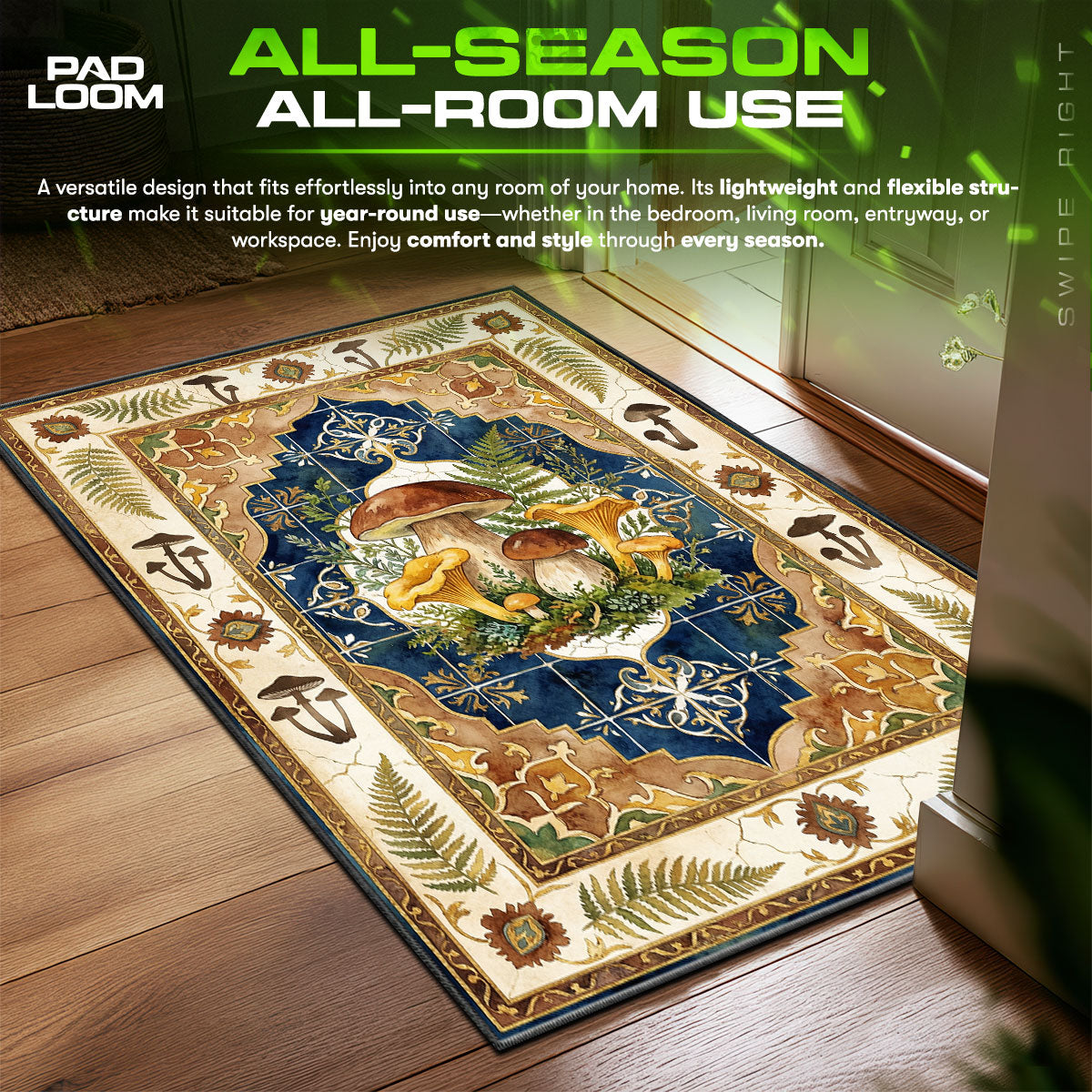Detailed close-up of Forest rug pattern