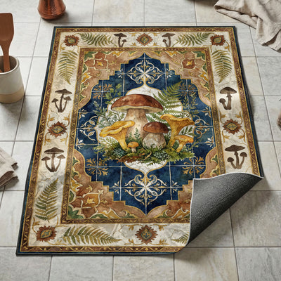 Forest Mushroom Rug — Woodland Kitchen Floor Mat