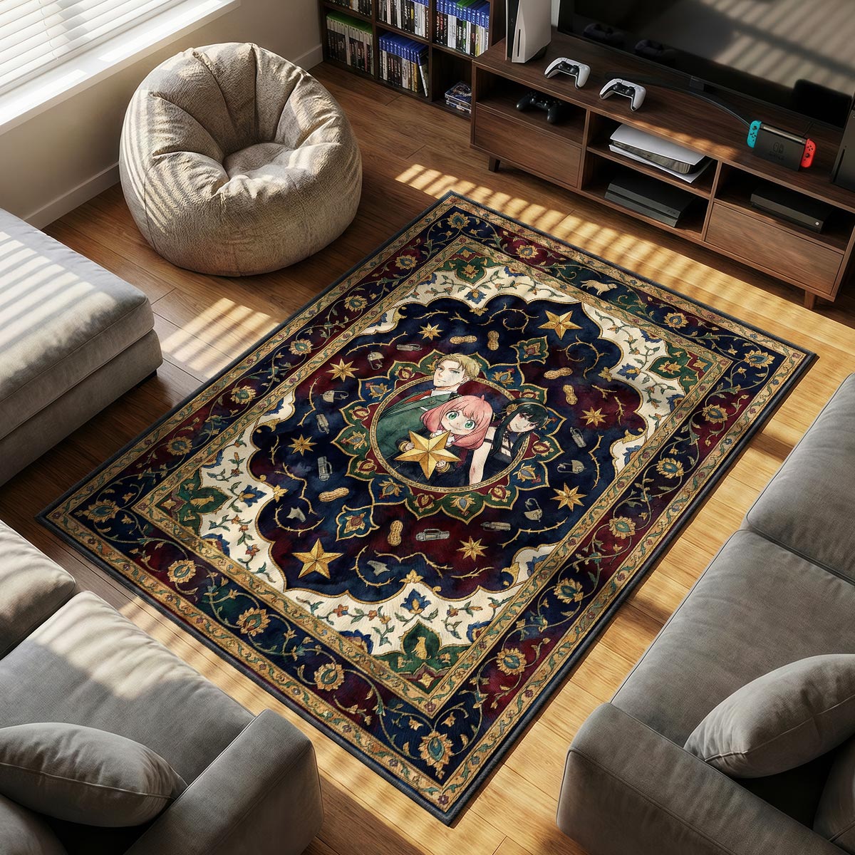 Forger Family Stella Star Portrait Rug - Spy x Family Chair Mat