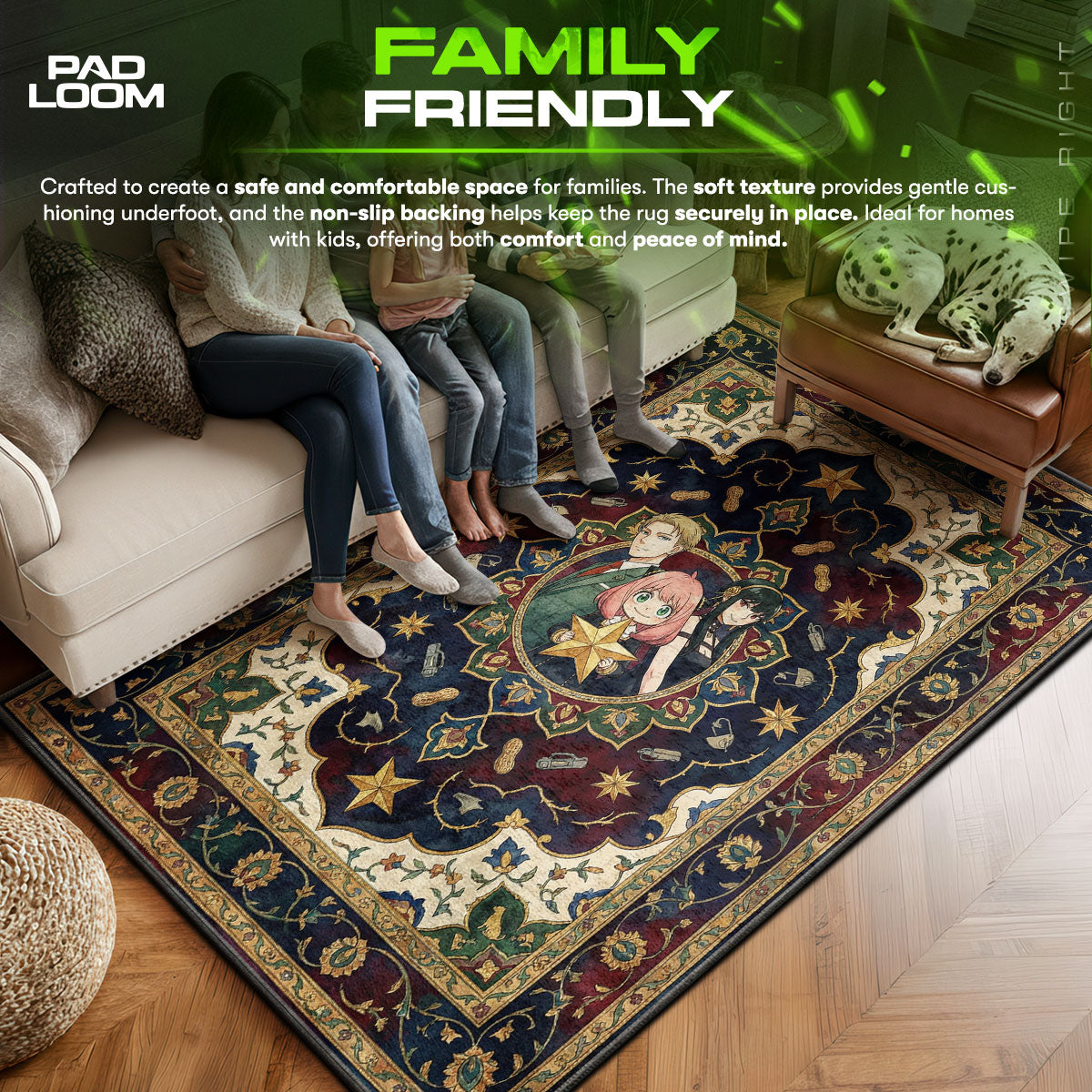 Forger Family Stella Star Portrait Rug - Spy x Family Chair Mat