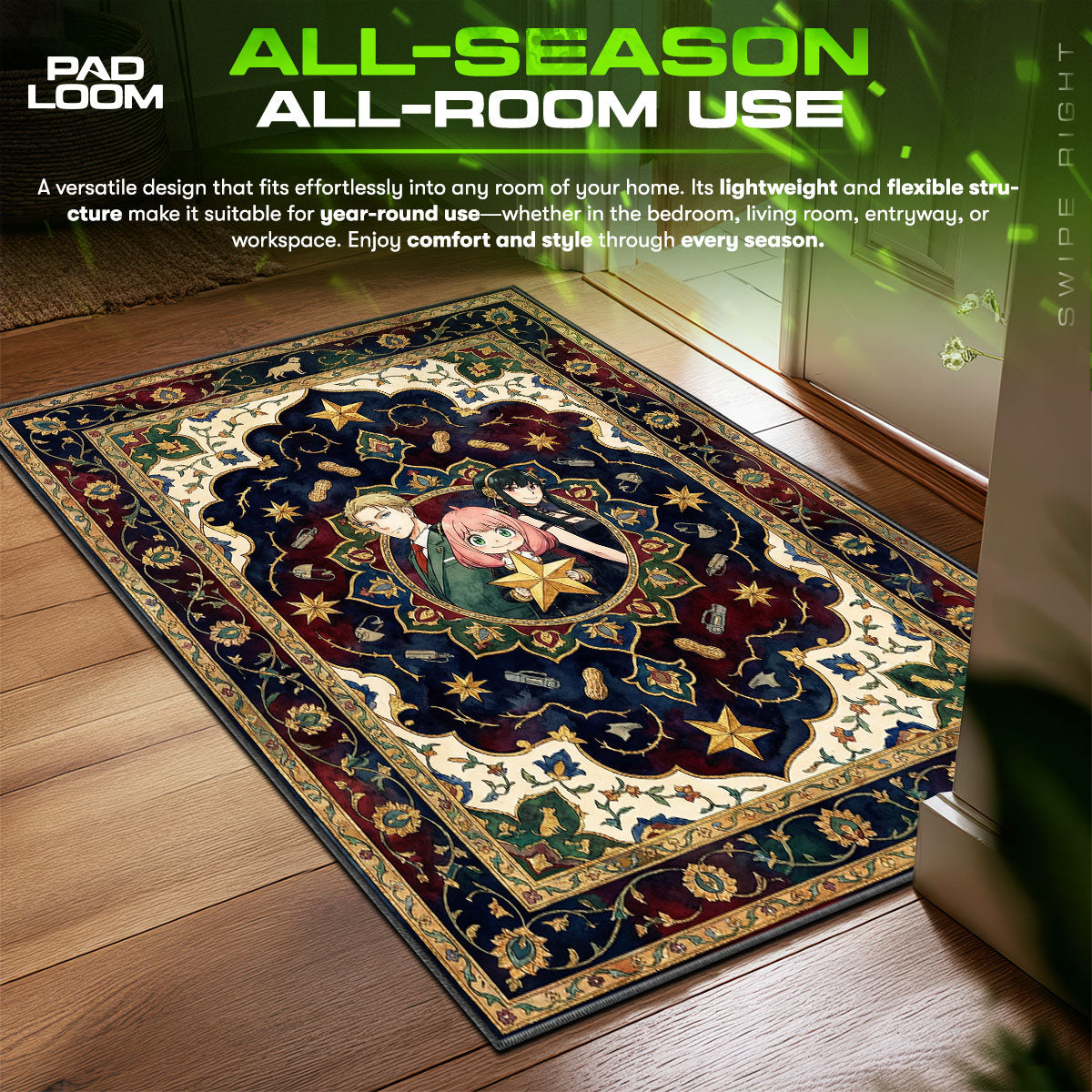 Forger Family Stella Star Portrait Rug - Spy x Family Chair Mat