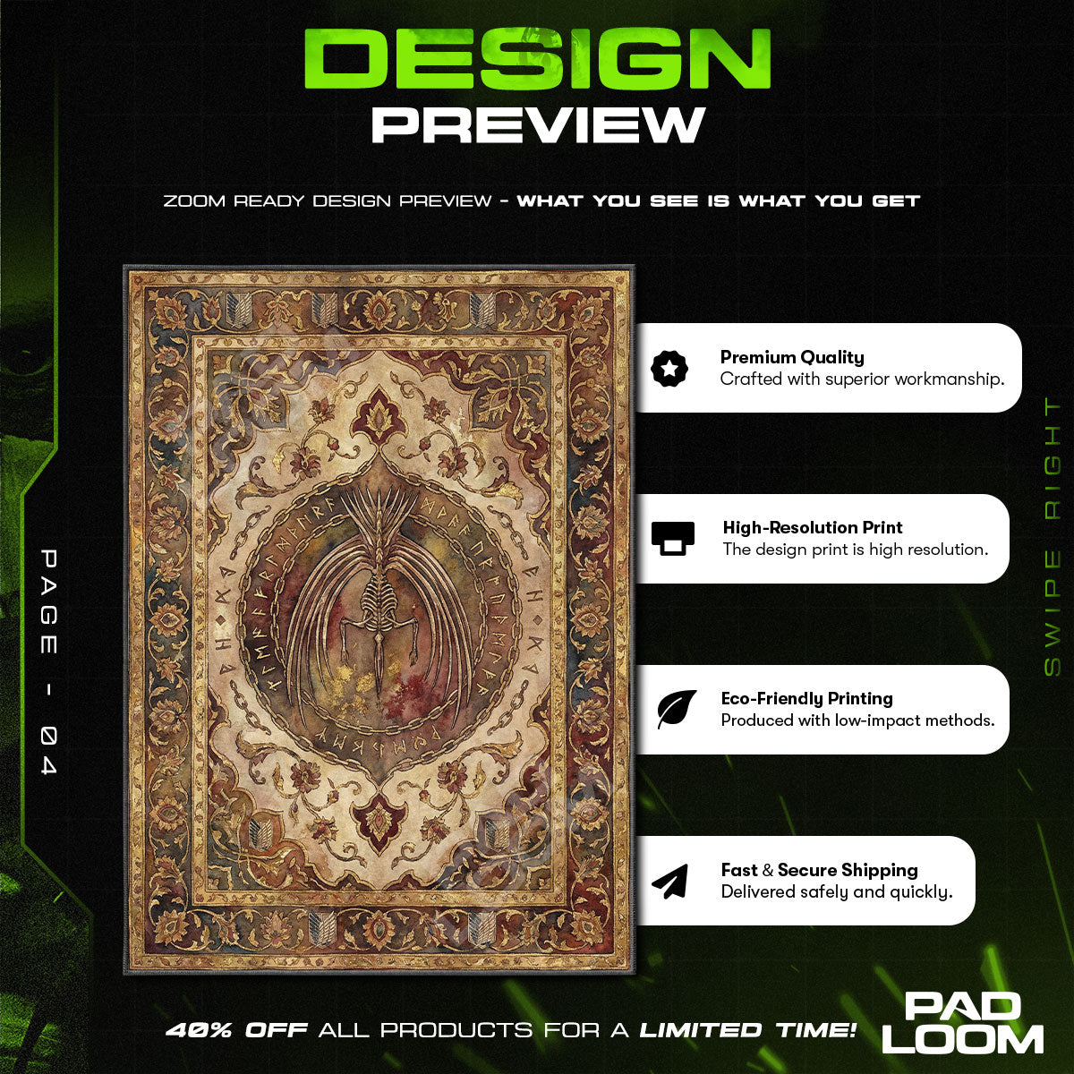 Gründungs-Titan Skelett-Teppich - Angriff der Titanen Stuhlmatte