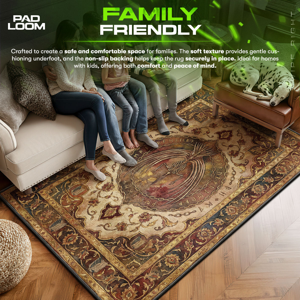 Gründungs-Titan Skelett-Teppich - Angriff der Titanen Stuhlmatte