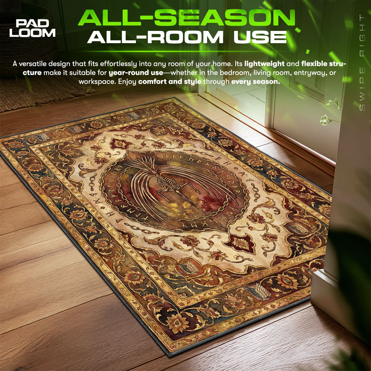 Gründungs-Titan Skelett-Teppich - Angriff der Titanen Stuhlmatte